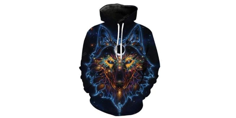 Galaxy Wolf 3D All Over Print Hoodie