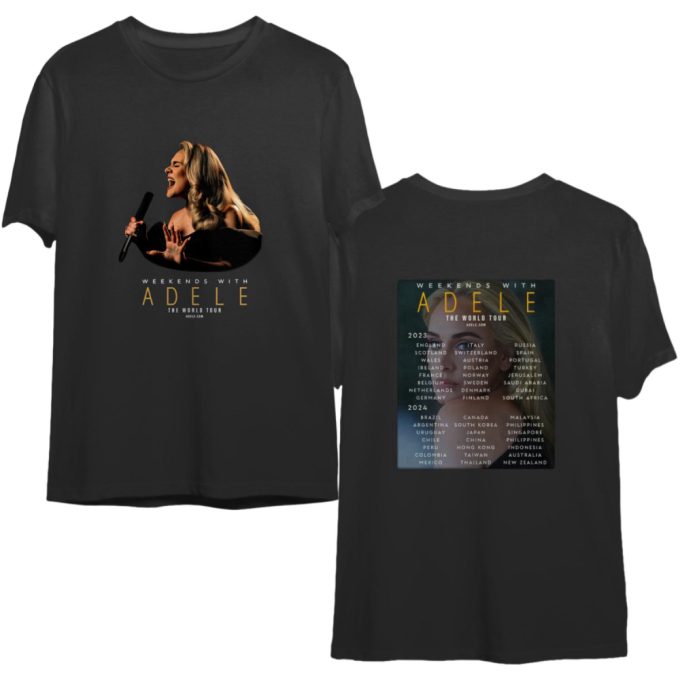 Adele Tour 2022 T-Shirt, Weekends With Adele Concert 2022 Double Sided Shirt 2