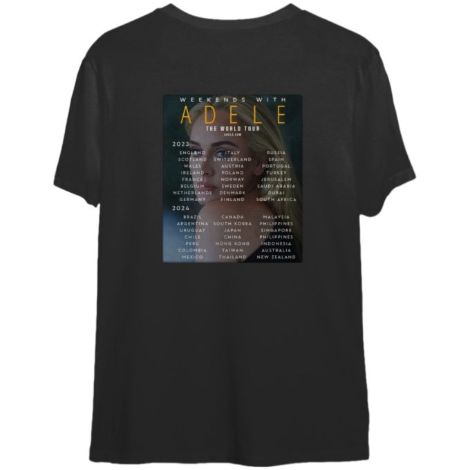 Adele Tour 2022 T-Shirt, Weekends With Adele Concert 2022 Double Sided Shirt 4