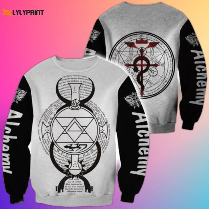 Alchemy Tattoo Crewneck Sweatshirt: Unisex Ht9899 - Unique Style &Amp;Amp; Comfort 1