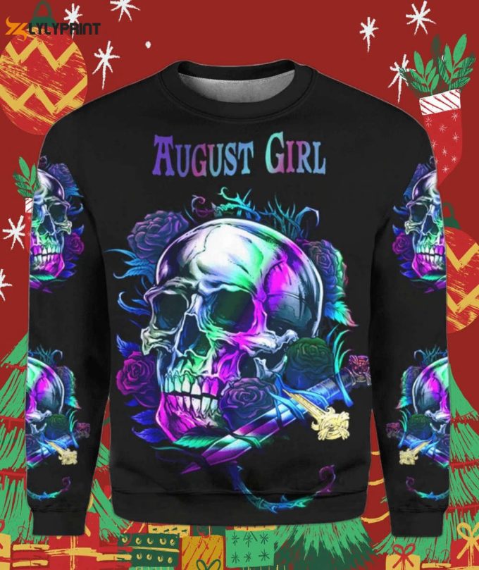 August Girl Sugar Skull Crewneck Sweatshirt For Men And Women Ht22028 1
