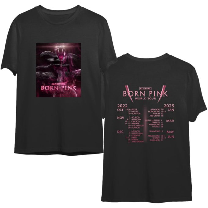 Blackpink Born Pink World Tour 2022 2023 T-Shirt, Blackpink 2023 Tour Shirt 2