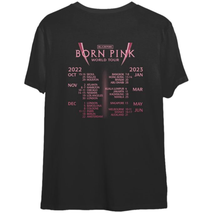 Blackpink Born Pink World Tour 2022 2023 T-Shirt, Blackpink 2023 Tour Shirt 4