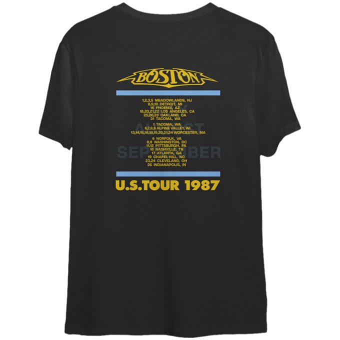 Boston Rock Band Concert Tour 1987 T-Shirt 2, Boston Tour Shirt 4