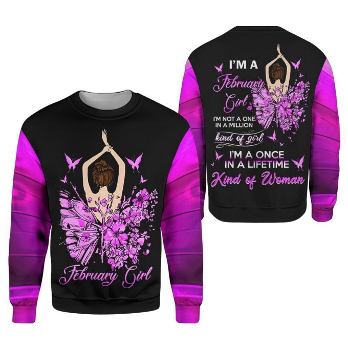 Colorful February Girl Crewneck Sweatshirt Ht8164 For Men &Amp; Women 2