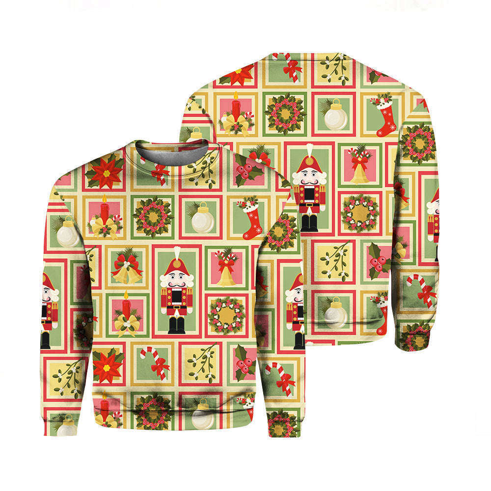 Crack Deez Nuts Nutcracker Crewneck Sweatshirt – Christmas Gift For Friends – Men &Amp; Women