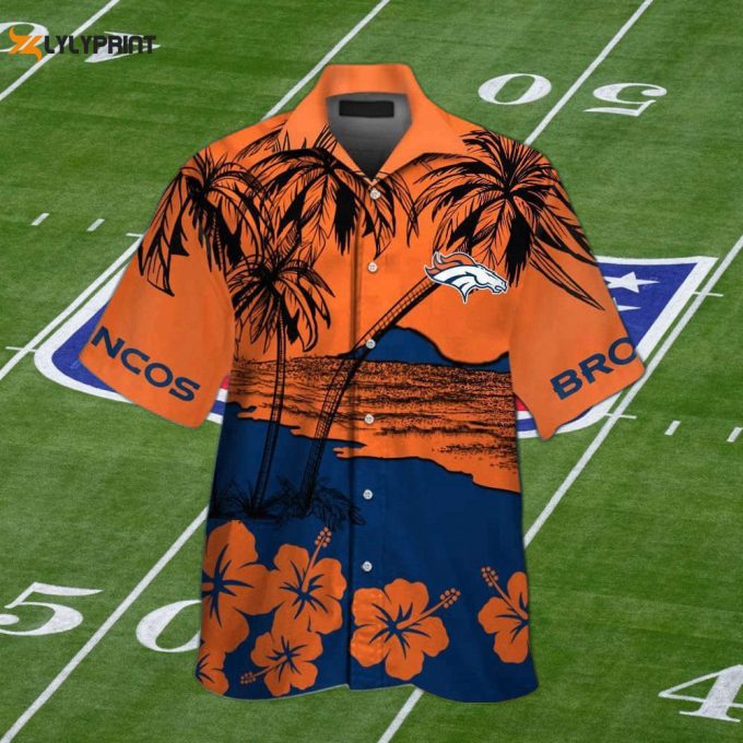 Denver Broncos Hawaiian Shirt Set - Short Sleeve Button Up For Men Women Kids - Mte014 1