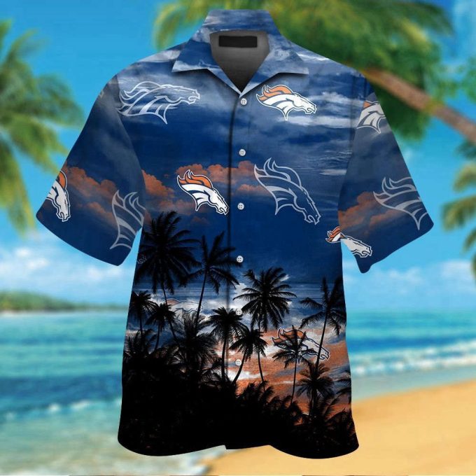 Denver Broncos Hawaiian Shirt Set - Tropical Aloha Style For Men Women &Amp; Kids 2