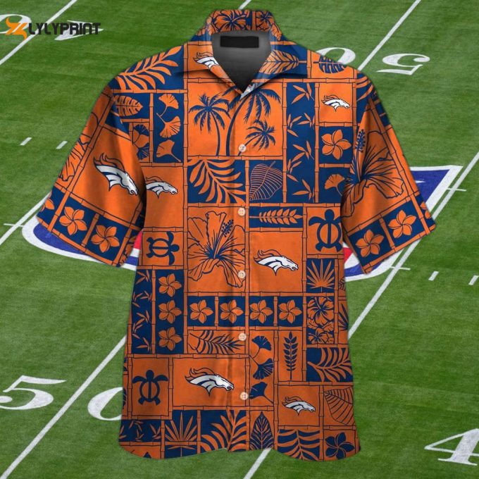 Denver Broncos Tropical Aloha Hawaiian Shirt Set For Men Women &Amp;Amp; Kids - Mte016 1