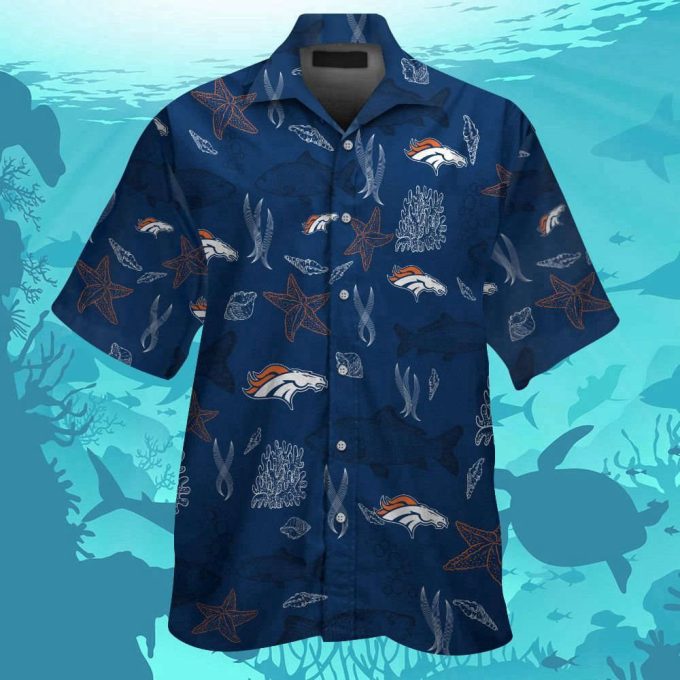 Denver Broncos Tropical Hawaiian Shirt Set - Men Women &Amp; Kids Mte031 2