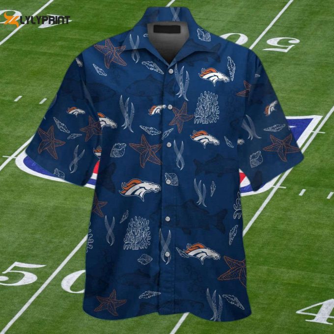 Denver Broncos Tropical Hawaiian Shirt Set - Men Women &Amp;Amp; Kids Mte031 1