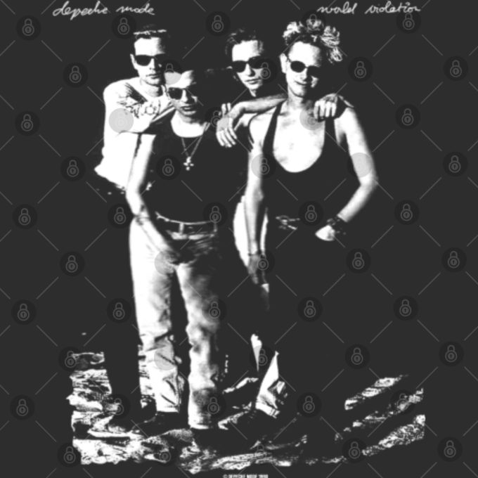 Depeche Mode T-Shirt, Depeche Mode World Violation 1990 Tour Concert T-Shirt 4