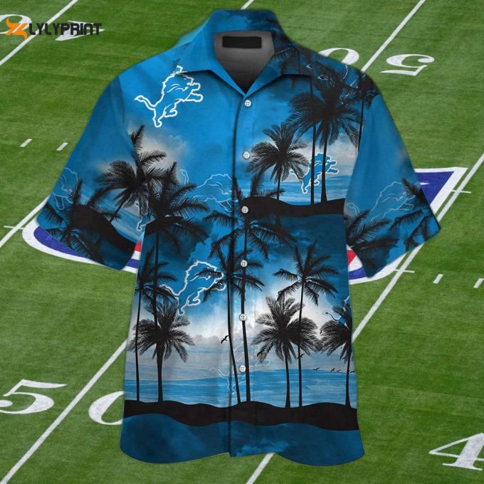 Detroit Lions Aloha Hawaiian Shirt Set - Short Sleeve Button Up For Men &Amp;Amp; Women 1