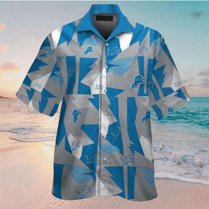 Detroit Lions Tropical Aloha Hawaiian Shirt Set - Men Women 2