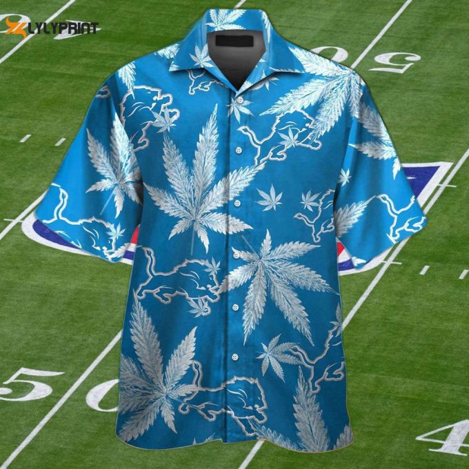 Detroit Lions Tropical Aloha Hawaiian Shirt Set - Men Women 7 1