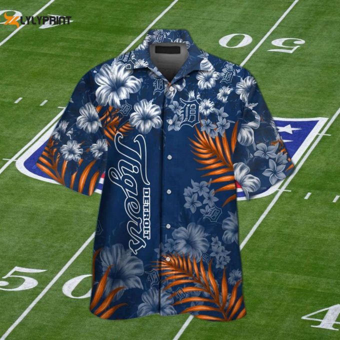 Detroit Tigers Short Sleeve Button Up Tropical Aloha Hawaiian Shirt Set For Men Women Kids Mte03 1