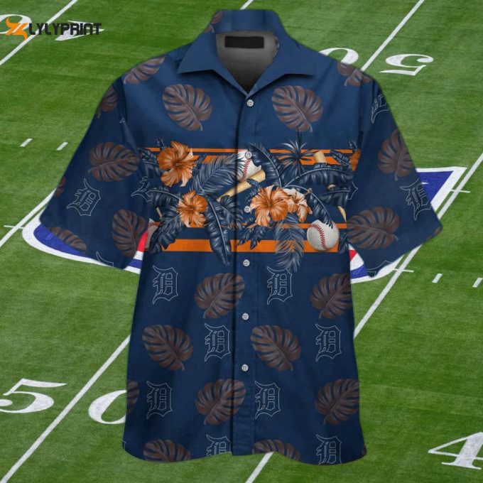 Detroit Tigers Tropical Aloha Hawaiian Shirt Set - Stylish Short Sleeve Button Up For Men Women &Amp;Amp; 1