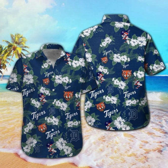Detroit Tigers Tropical Hawaiian Shirt Set - Stylish Unisex Apparel For Men Women &Amp; Kids 2