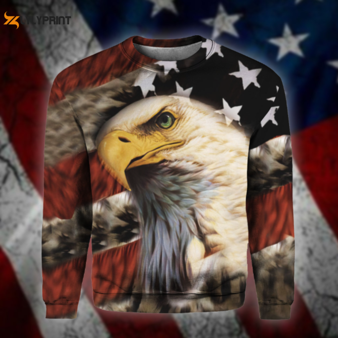 Eagle Patriot American Flag Crewneck Sweatshirt For Men &Amp;Amp; Women Shirt 1