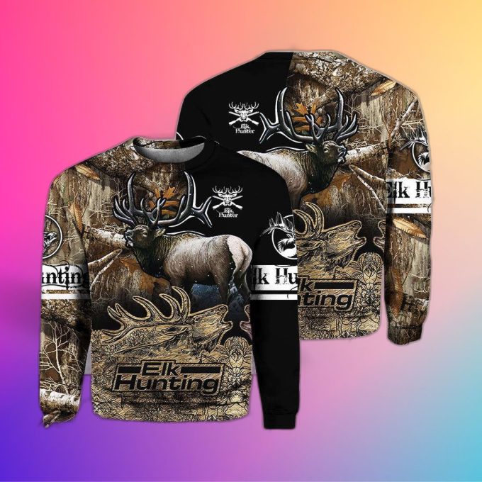 Elk Hunting Art Crewneck Sweatshirt For Men &Amp;Amp; Women Ht4653 1