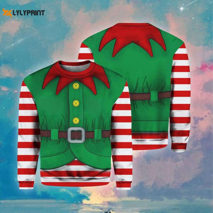 Festive Little Christmas Boy Costume Crewneck Sweatshirt For Men &Amp;Amp; Women - Ho4663 1