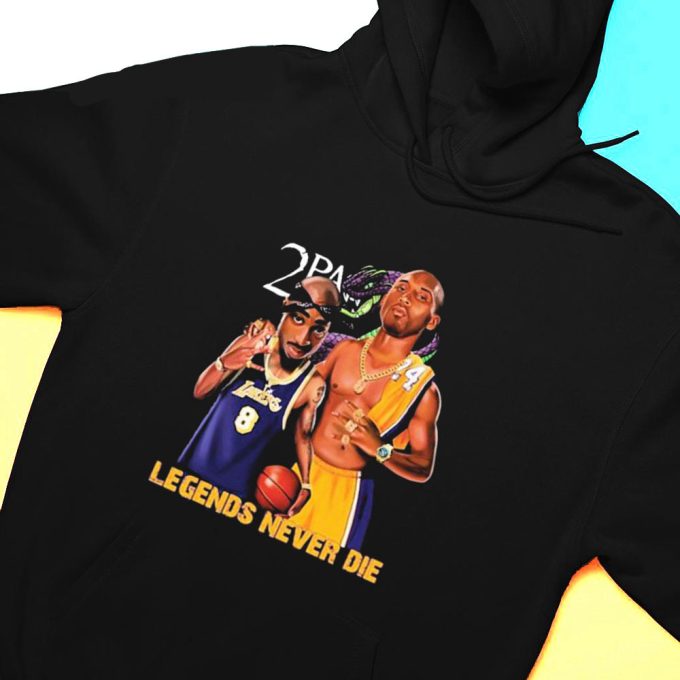 Los Angeles Lakers Tupac And Lebron Kobe Bryant Legends Never Die T-Shirt 2