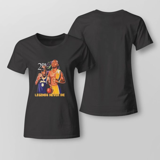 Los Angeles Lakers Tupac And Lebron Kobe Bryant Legends Never Die T-Shirt 3