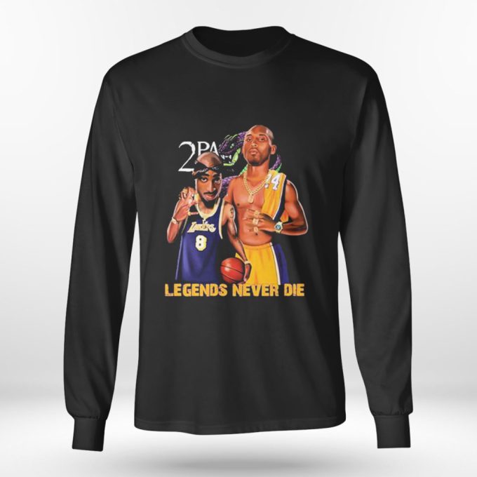 Los Angeles Lakers Tupac And Lebron Kobe Bryant Legends Never Die T-Shirt 4