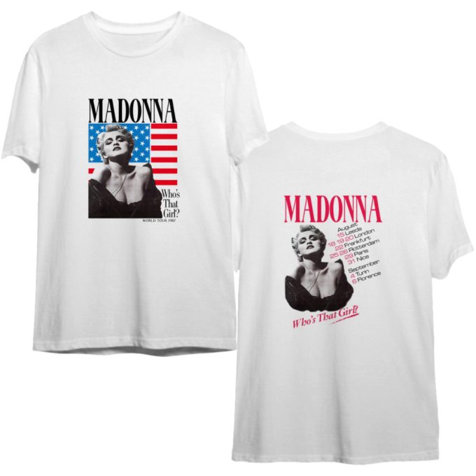 Madonna Whos That Girl World Tour 1987 T-Shirt, Madonna Tour '87 T-Shirt 2