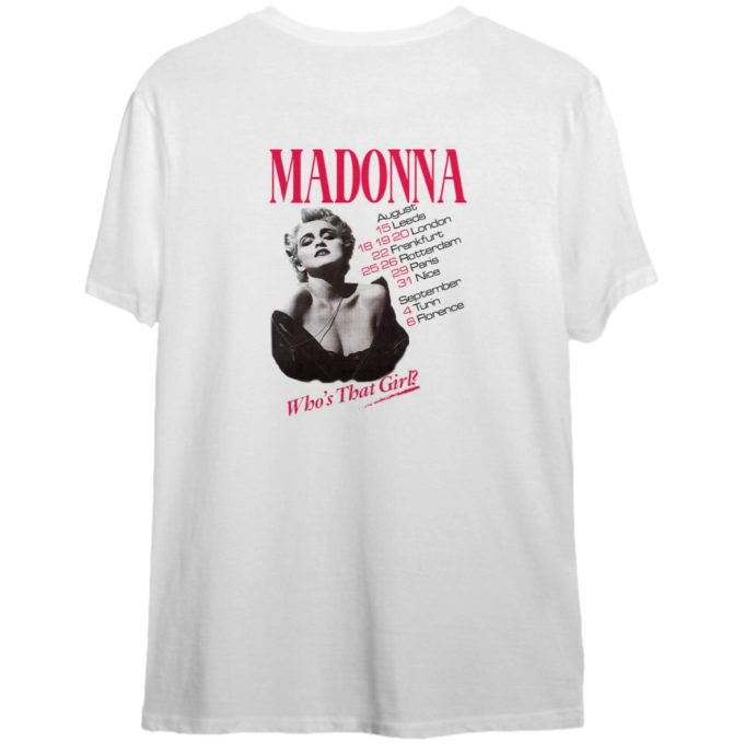 Madonna Whos That Girl World Tour 1987 T-Shirt, Madonna Tour '87 T-Shirt 4