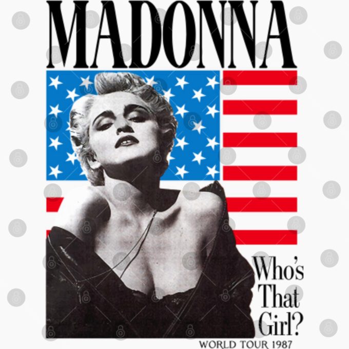 Madonna Whos That Girl World Tour 1987 T-Shirt, Madonna Tour '87 T-Shirt 5