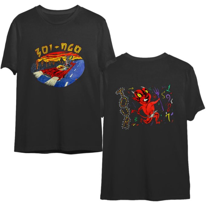 Oingo Boingo 1987 Tour Concert Black Unisex T-Shirt 2
