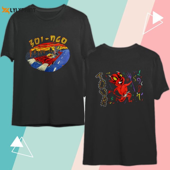 Oingo Boingo 1987 Tour Concert Black Unisex T-Shirt 1