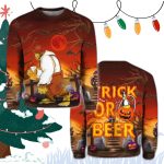 Oktoberfest Bigfoot Trick Or Beer Halloween Crewneck Sweatshirt For Men & Women