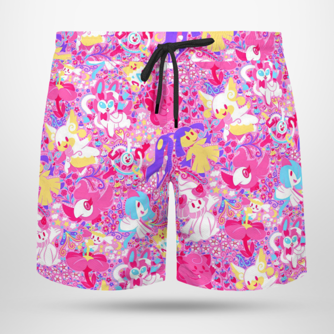 Playful Pink Pokemon Hawaiian Shirt: Vibrant &Amp; Fun Pokémon Print For Summer 6