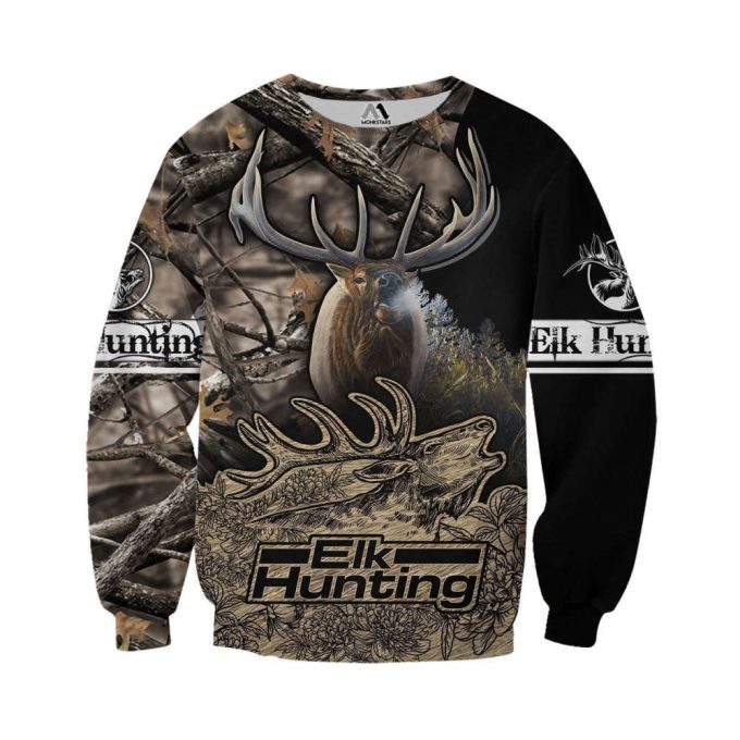 Premium Elk Hunting Art Crewneck Sweatshirt For Men &Amp; Women 2