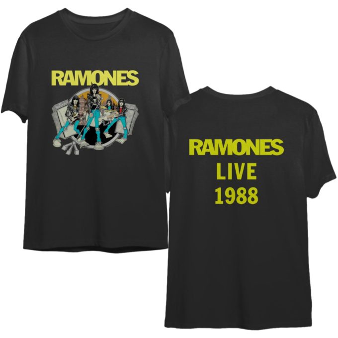 Ramones Live 1988 T-Shirt, Ramones World Tour 1988 T-Shirt 2