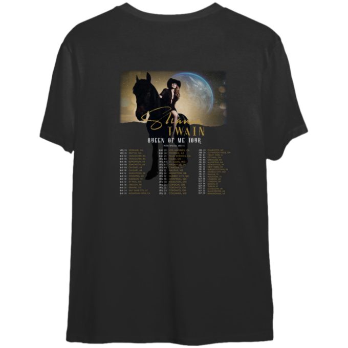 Shania Twain T-Shirt: Queen Of Me Tour 2023 Double Sided Shirt 4