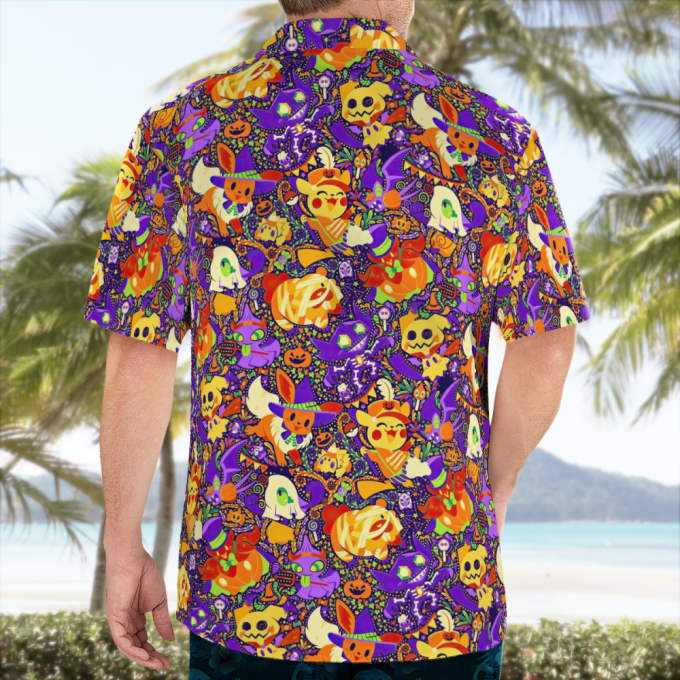 Spooky Pokemon Hawaiian Shirt: Perfect Halloween Attire! 2
