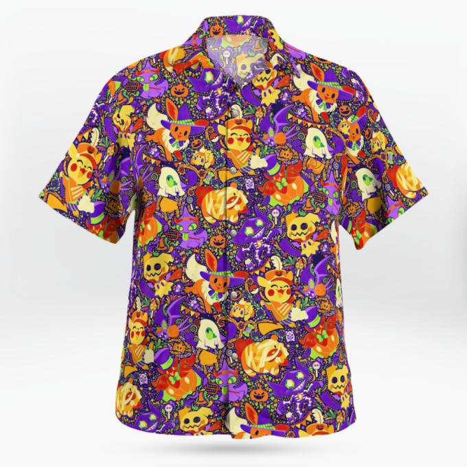 Spooky Pokemon Hawaiian Shirt: Perfect Halloween Attire! 3