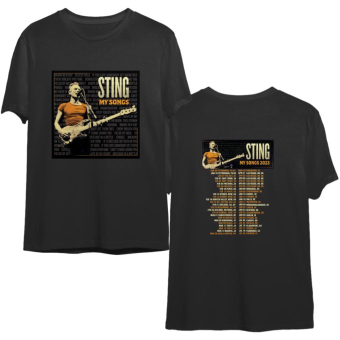 Sting My Songs 2023 World Tour T-Shirt, Sting Tour 2023 Shirt 2