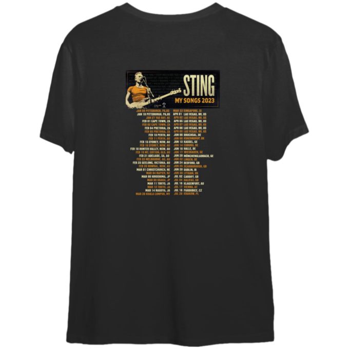 Sting My Songs 2023 World Tour T-Shirt, Sting Tour 2023 Shirt 4