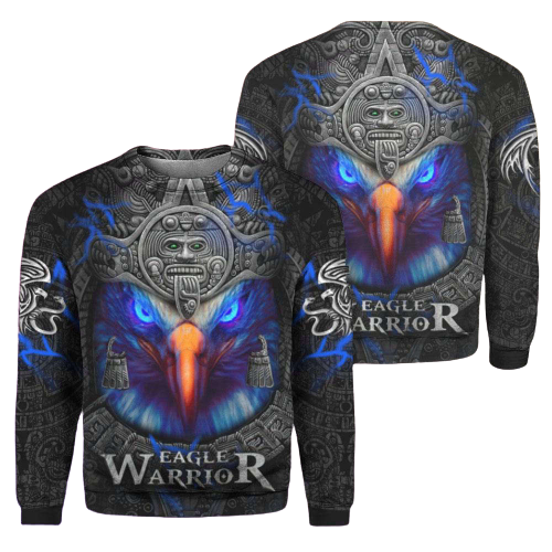 Stylish Eagle Warrior Aztec Crewneck Sweatshirt For Men &Amp;Amp; Women Ht9869