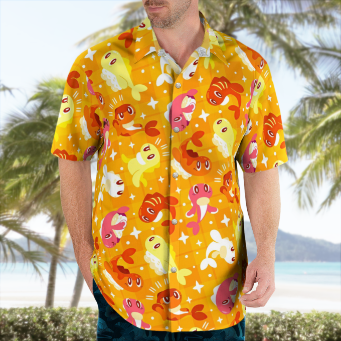 Tatsugiri Pokemon Hawaiian Shirt: Vibrant &Amp; Stylish Aloha Attire 4