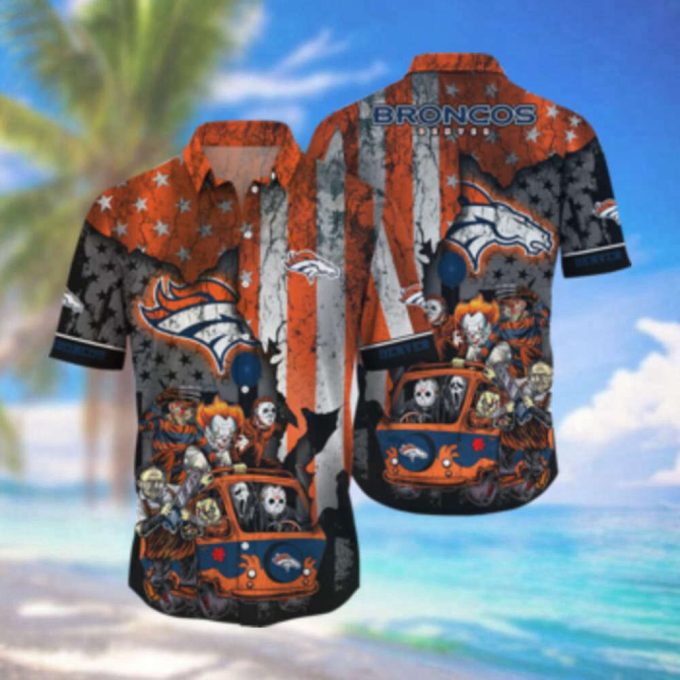 Trending Denver Broncos Hawaiian Shirt Set For Men Women Kids: Hot Style! 2