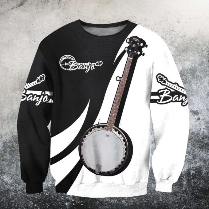Unique Banjo Music Crewneck Sweatshirt For Men &Amp; Women 2