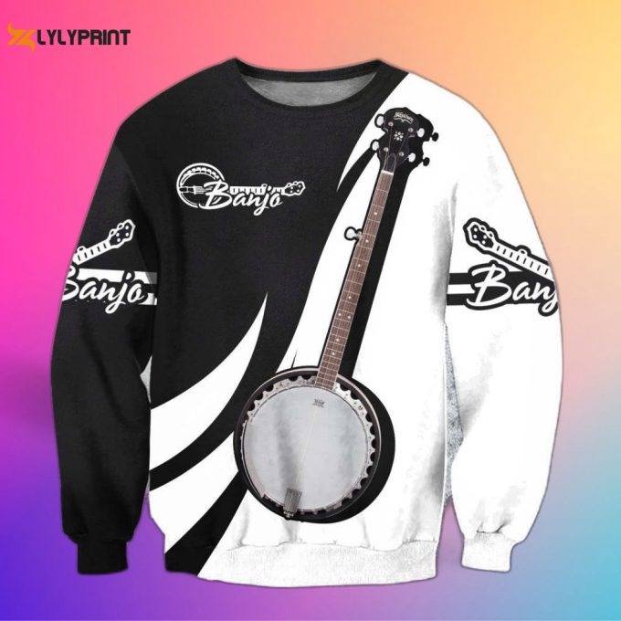 Unique Banjo Music Crewneck Sweatshirt For Men &Amp;Amp; Women 1