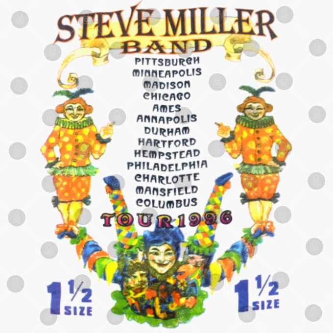 Vintage 1996 Steve Miller Band Summer Tour T-Shirt 6