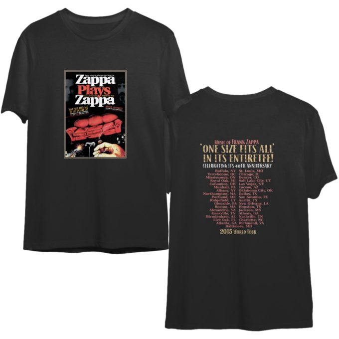 Zappa Plays Zappa Music Of Frank Zappa 2015 World Tour Black T-Shirt 2