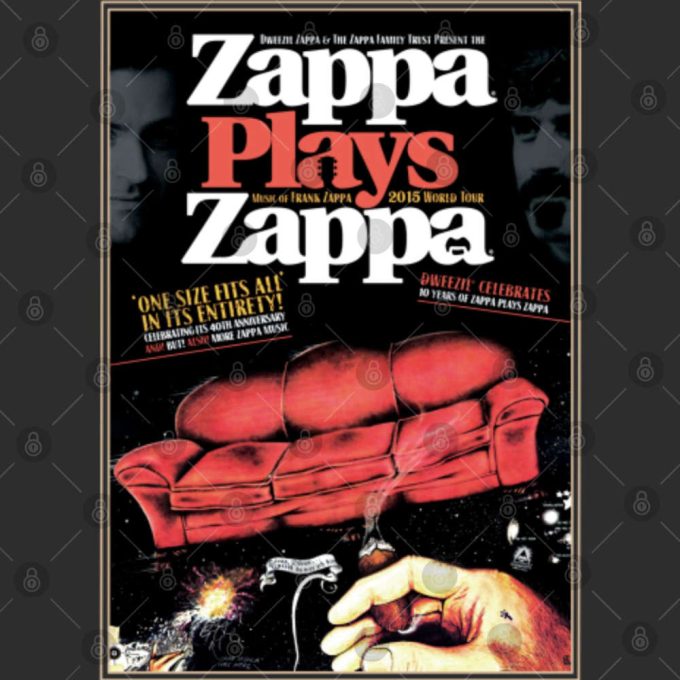 Zappa Plays Zappa Music Of Frank Zappa 2015 World Tour Black T-Shirt 5